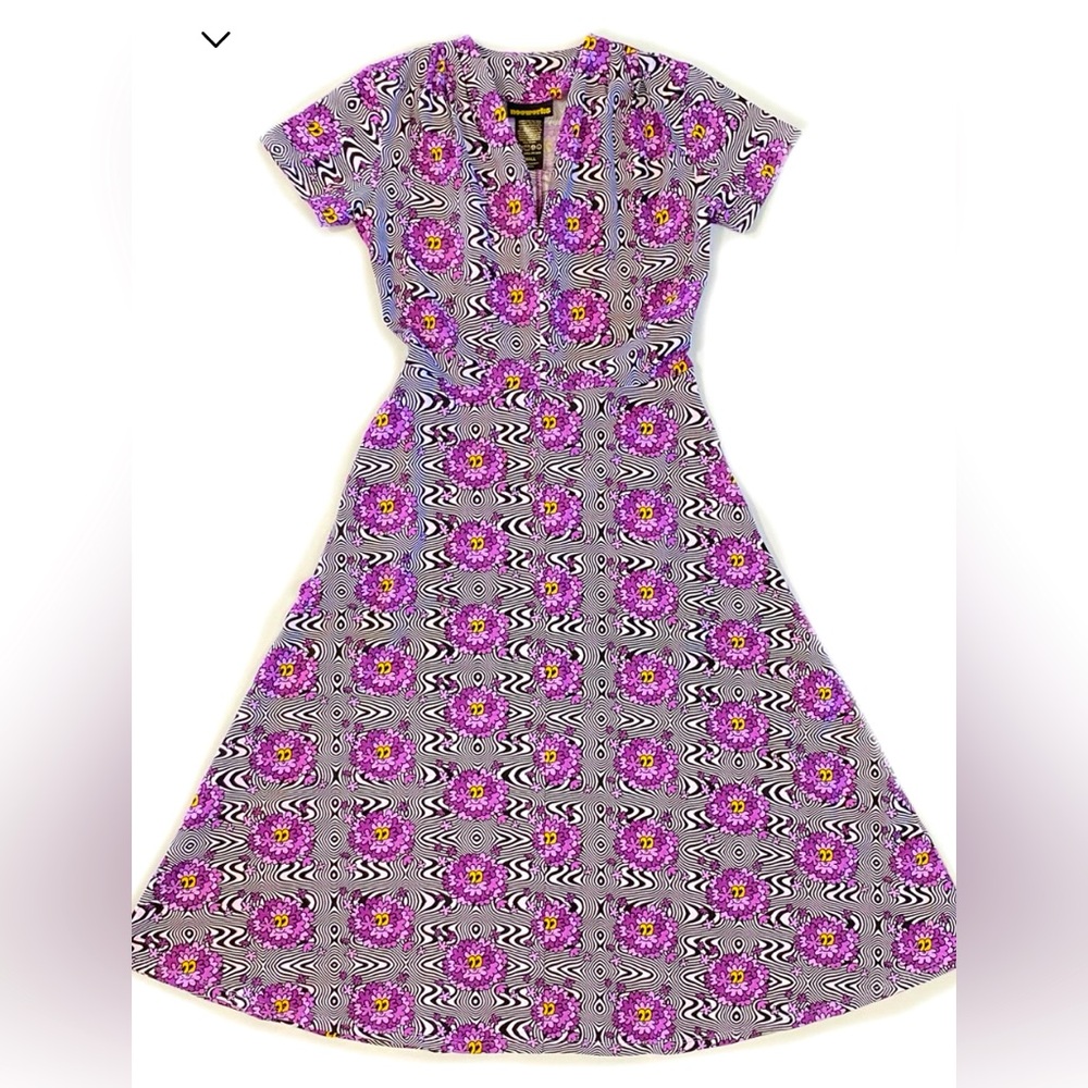 Nooworks Haze print dress 3X.  Greta cut